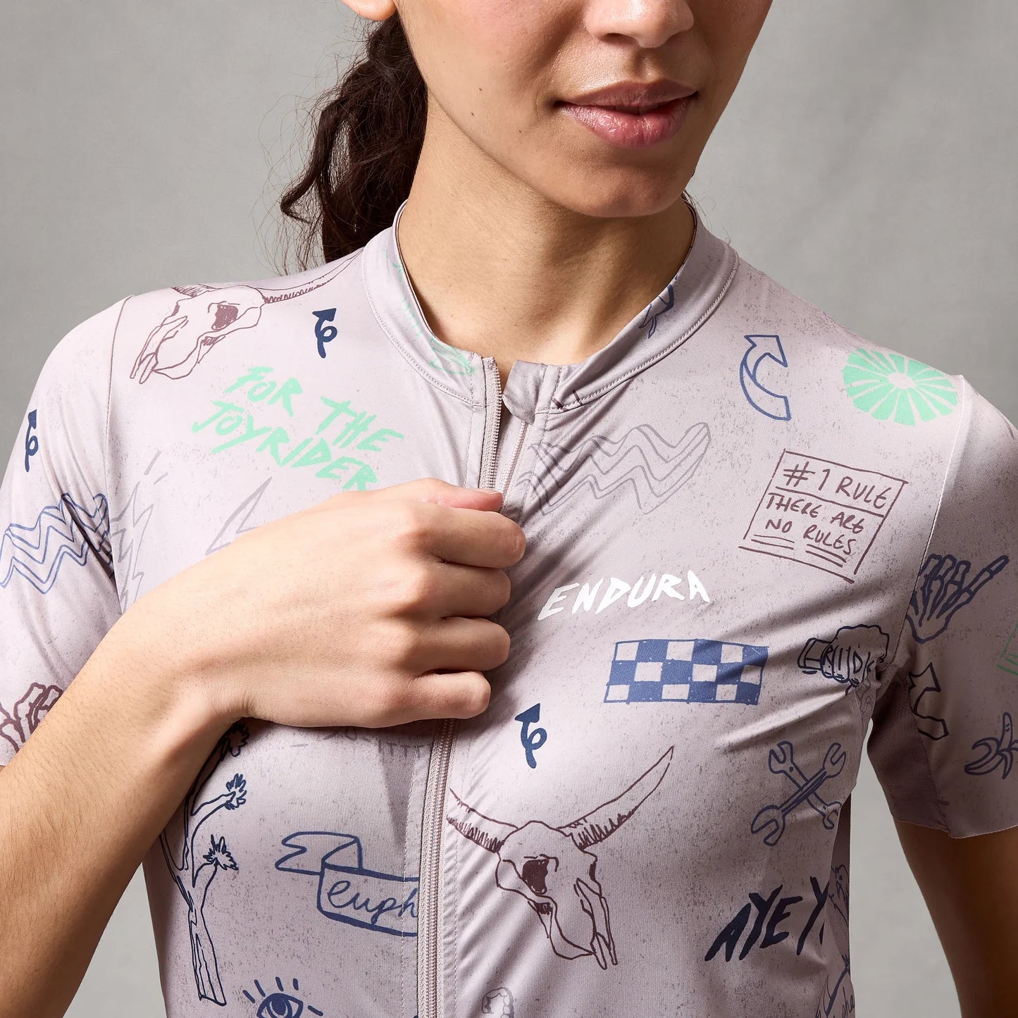 Maglia donna ENDURA PRO SL PRINT GTI a manica corta Titanium