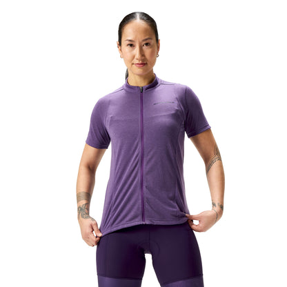 Maglia ENDURA LOOP ZIPPED Maniche Corte Donna Viola