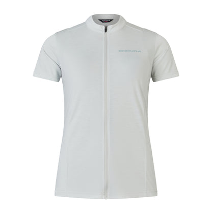 Maglia ENDURA LOOP ZIPPED Manica Corta Donna Grigio