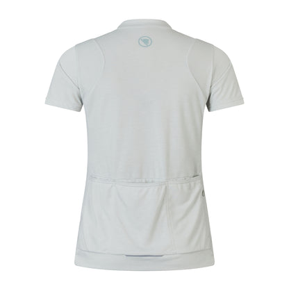 Maglia ENDURA LOOP ZIPPED Manica Corta Donna Grigio