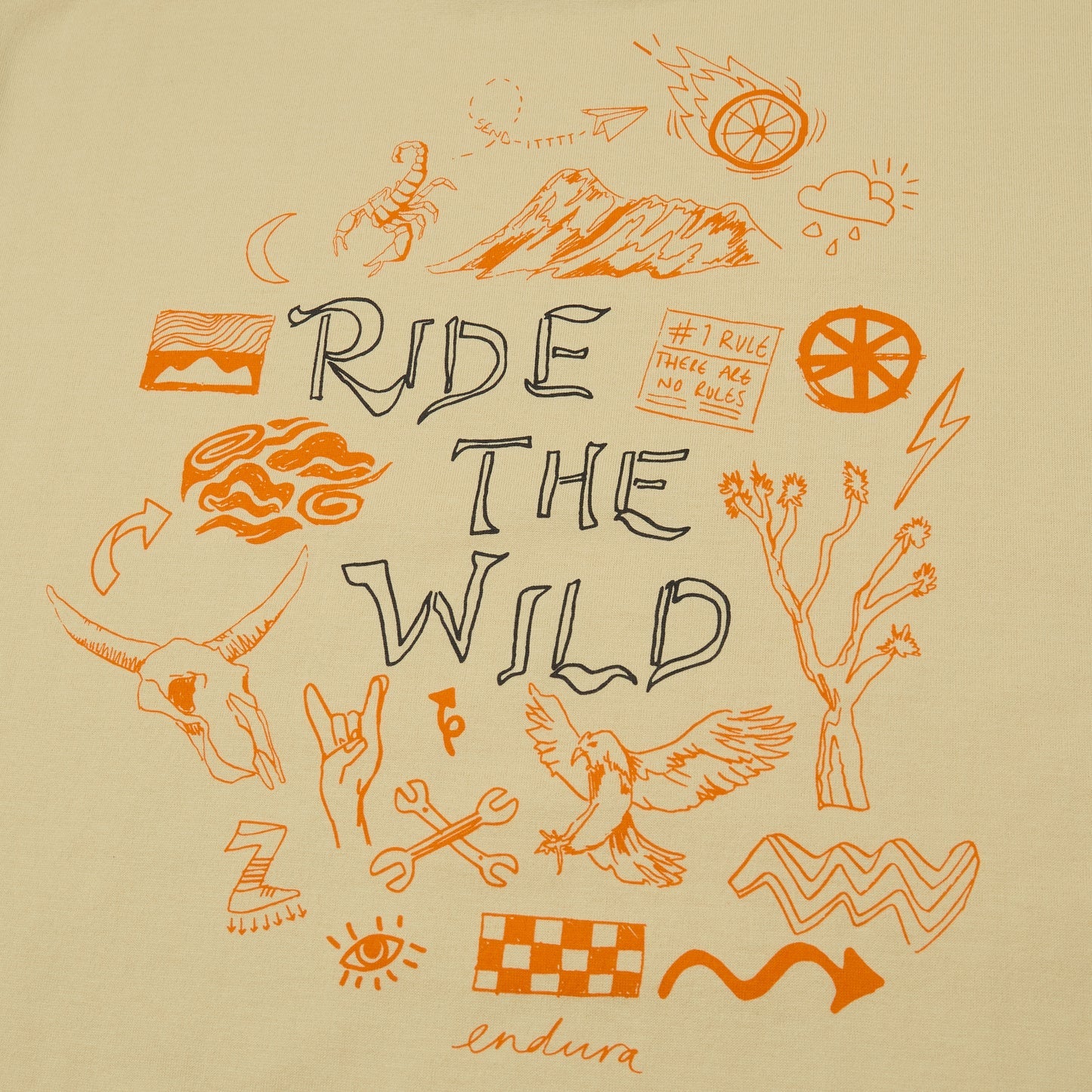 Maglietta ENDURA RIDE THE WILD GRAPHIC Sand