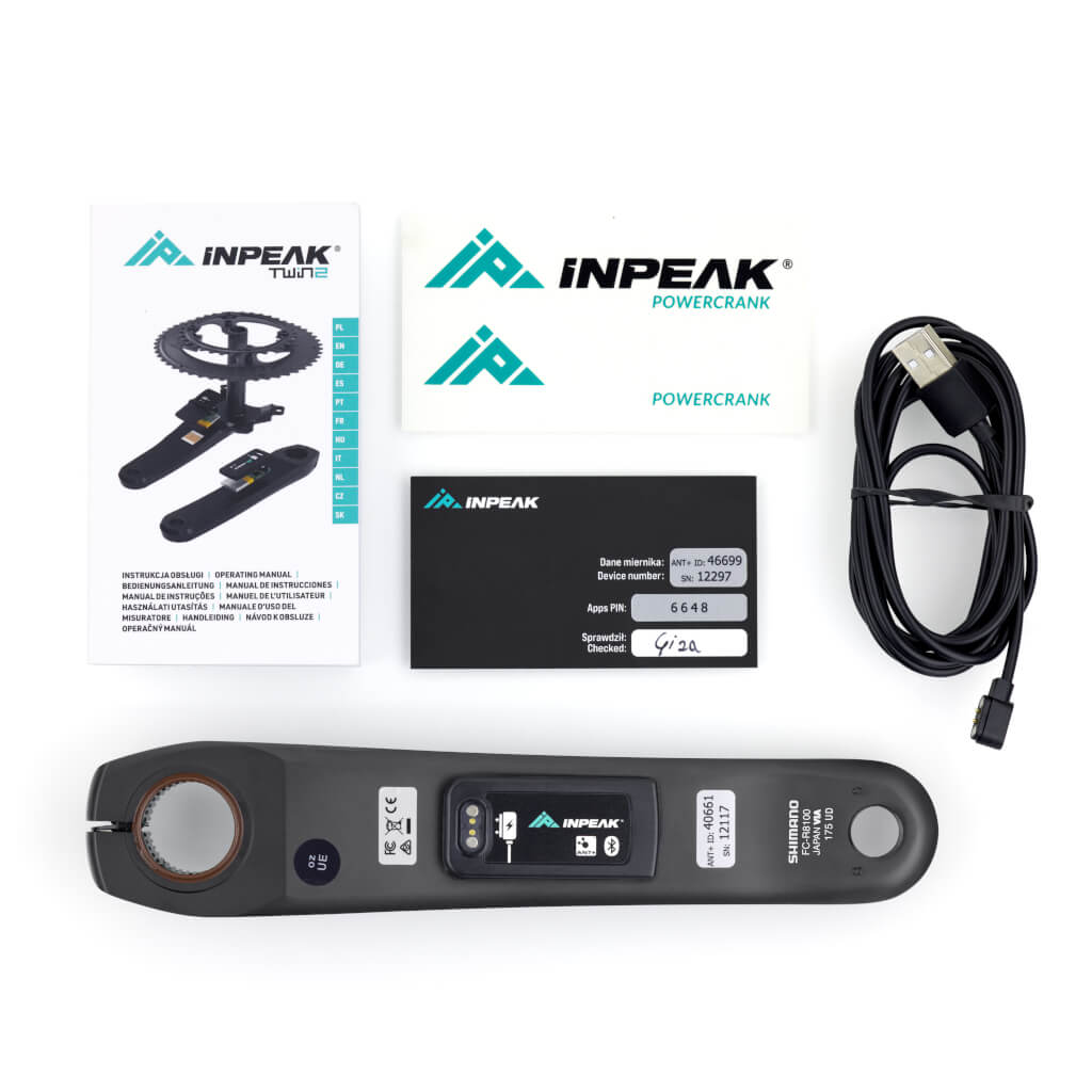 Pedivella sinistra con misuratore di potenza INPEAK POWERCRANK-E Shimano Ultegra R8100