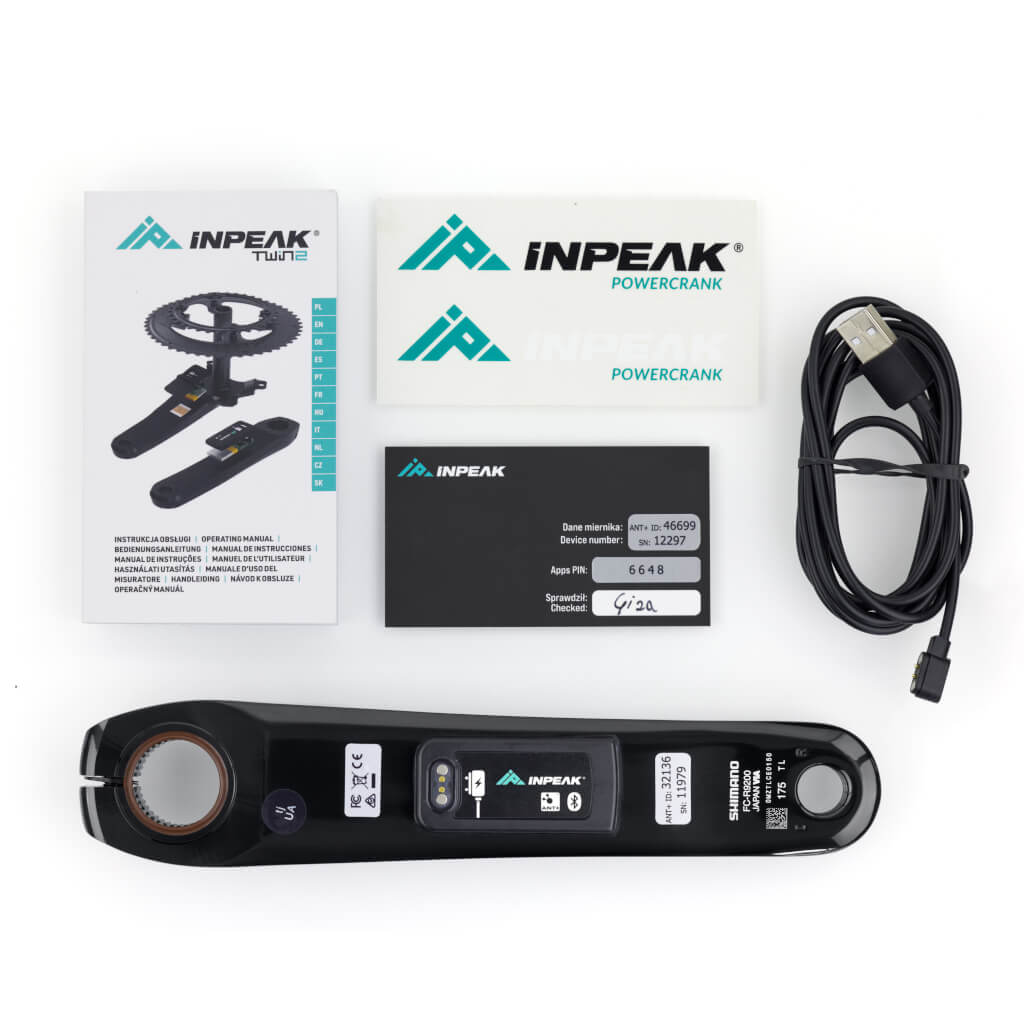 Pedivella sinistra con misuratore di potenza INPEAK POWERCRANK-E Shimano Dura-Ace R9200