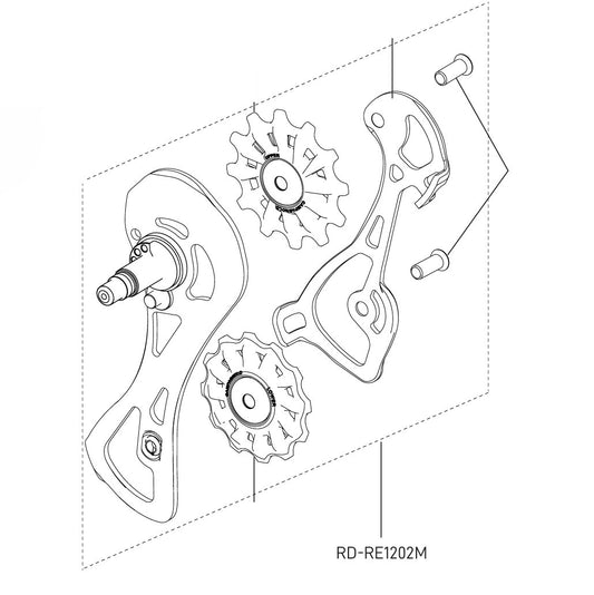 CAMPAGNOLO RECORD 12V Gabbia media Deragliatore Ruote