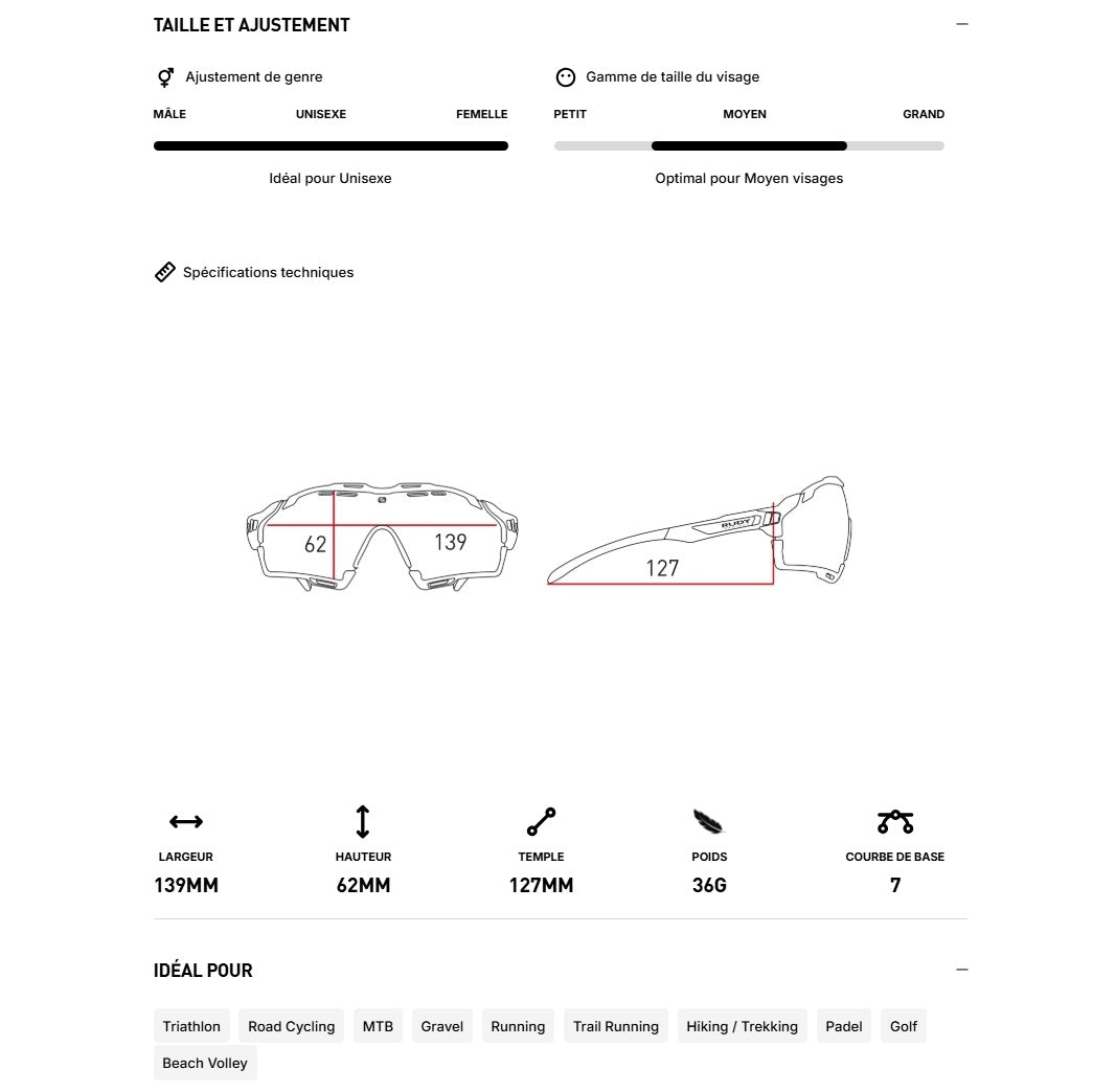 Occhiali da sole RUDY PROJECT CUTLINE Lenti bianche IMPACTX™ Lenti fotocromatiche Laser Purple