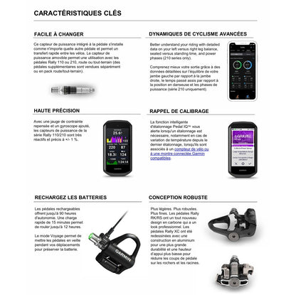 Kit Pedali Sensore di Potenza GARMIN RALLY RS/XC 210