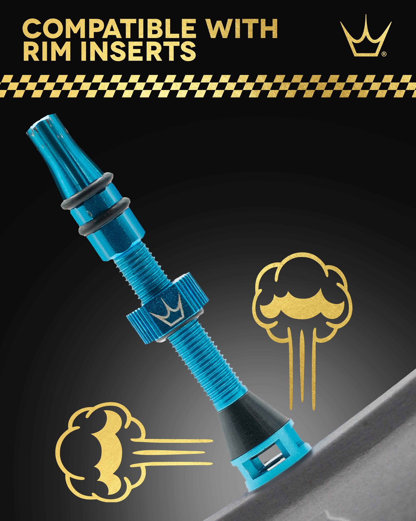 Valvole tubeless PEATY'S HOLESHOT FAST FLOW 60 mm (x2) Blu