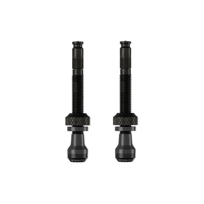 Set di 2 Valvole Tubeless SCHWALBE CLIK VALVE 60mm Nero
