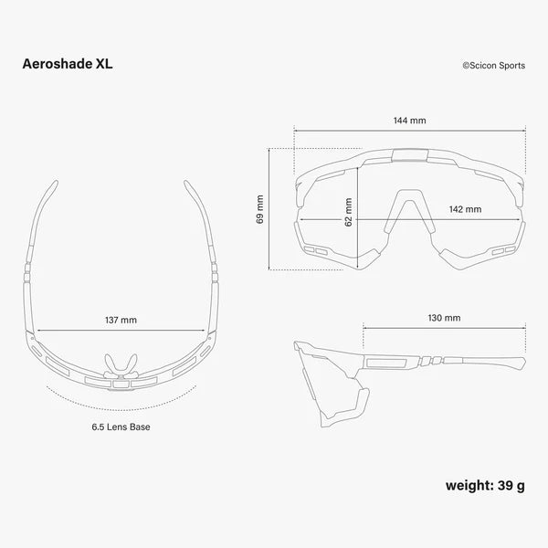 Occhiali da sole SCICON AEROSHADE XL nero blu iridio