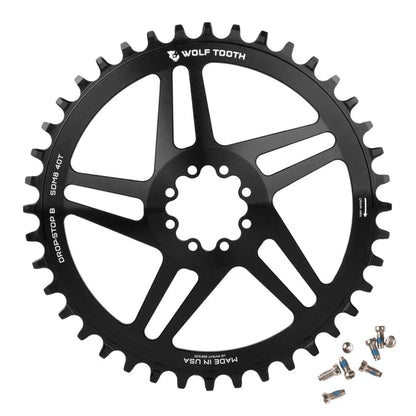 Corona Mono WOLF TOOTH DROP-STOP ST GRAVEL DM 8 Viti Sram Nero