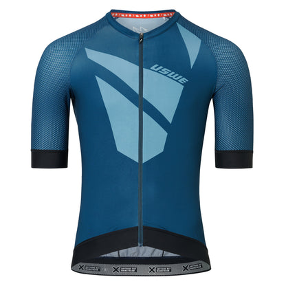 Maillot Maniche Corte USWE SKARP GRAVEL Blu