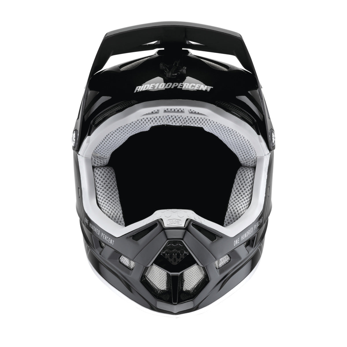 100% AIRCRAFT COMPOSITE Casco MTB Nero/Bianco