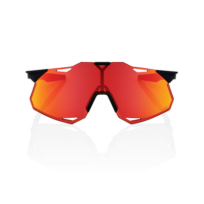 Occhiali 100% HYPERCRAFT XS Soft Tact Nero Hiper Multilayer Mirror Rosso