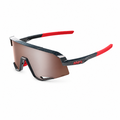 Occhiali 100% SLENDALE Noir Carbon Hiper Mirror Argent