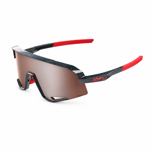 Occhiali 100% SLENDALE Noir Carbon Hiper Mirror Argent