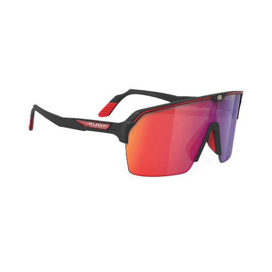 RUDY PROJECT SPINSHIELD AIR Occhiali neri opachi RP Optics Lenti rosse multilaser
