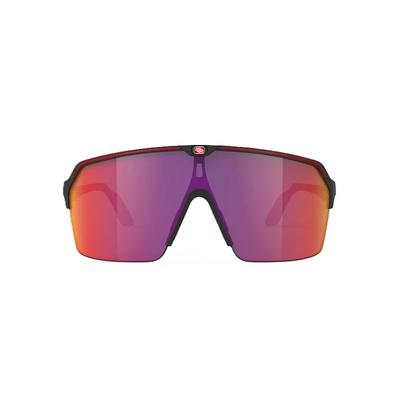 RUDY PROJECT SPINSHIELD AIR Occhiali neri opachi RP Optics Lenti rosse multilaser