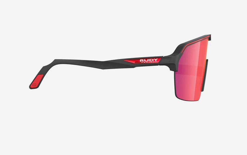 RUDY PROJECT SPINSHIELD AIR Occhiali neri opachi RP Optics Lenti rosse multilaser