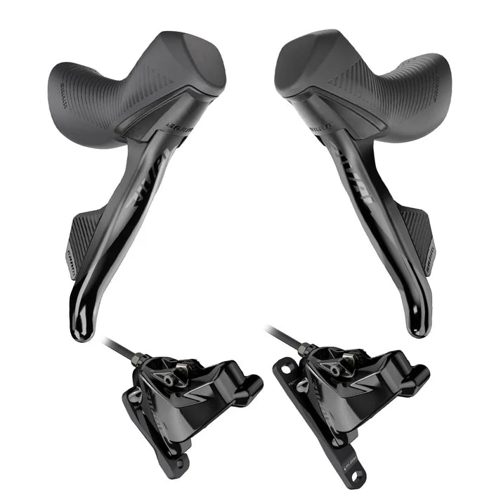 Coppia di leve e pinze SRAM RIVAL AXS HRD 2x12 Flat Mount Discless