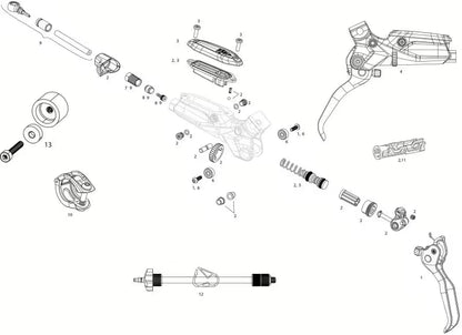 Leva freno SRAM G2 ULTIMATE in carbonio