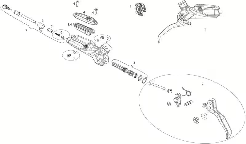 Leva freno SRAM G2 R