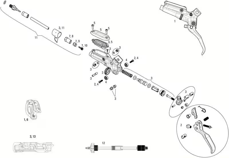 Leva del freno SRAM GUIDE ULTIMATE nera
