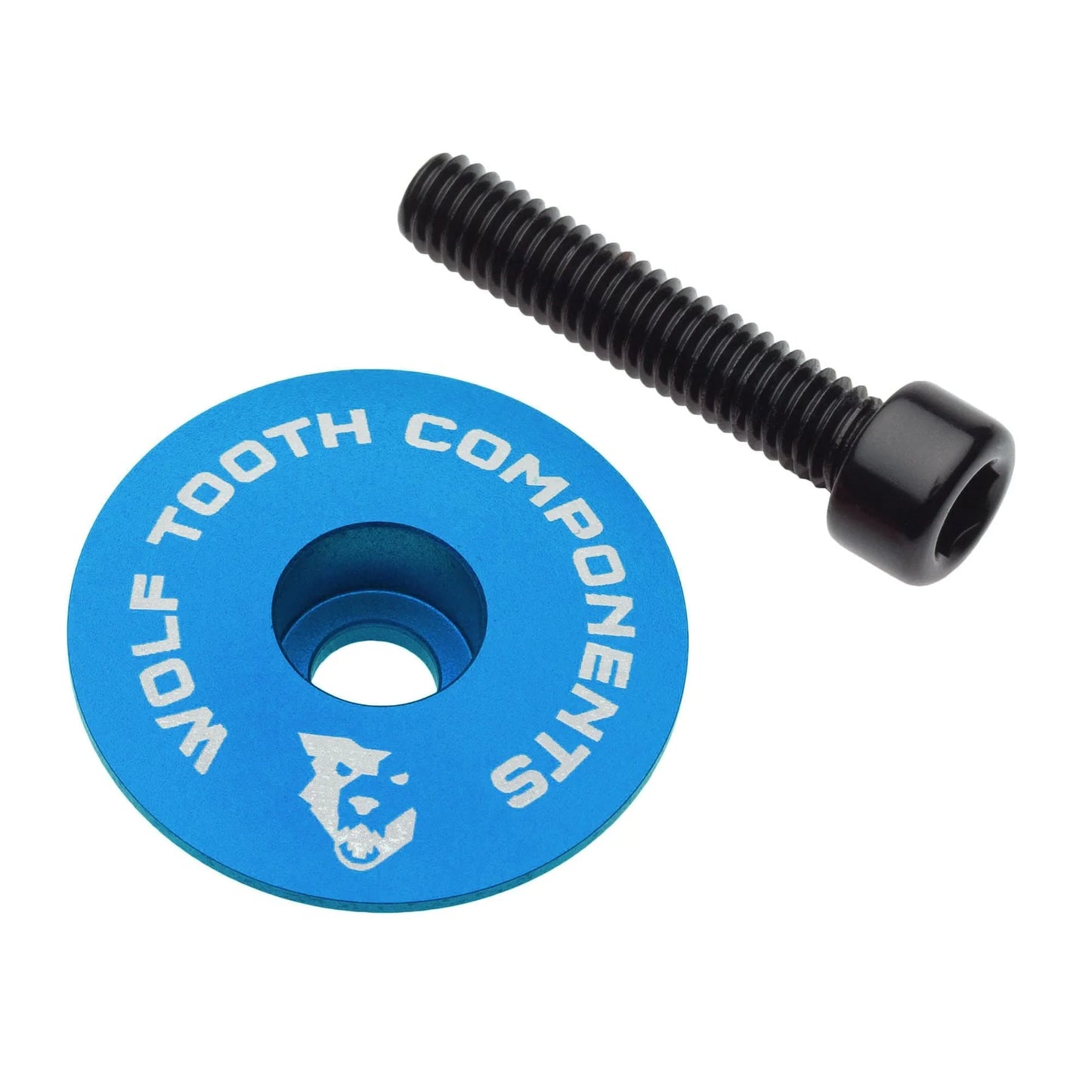 Copri-attacco manubrio WOLF TOOTH Ultralight con vite da 1"1/8, blu