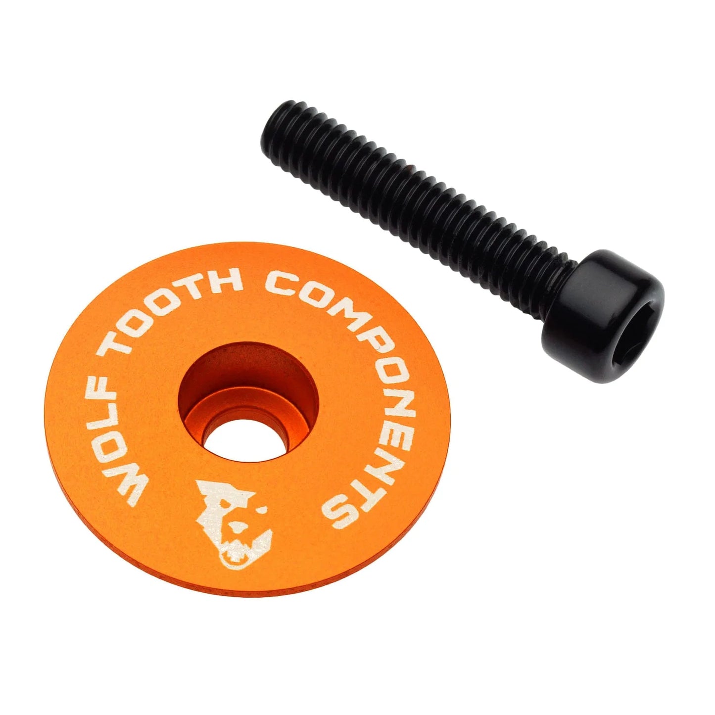Copri-attacco manubrio WOLF TOOTH Ultralight con vite da 1"1/8, arancione