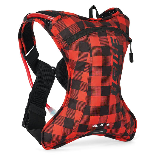 Zaino idratante USWE OUTLANDER XC 2 L Flannel rosso/nero