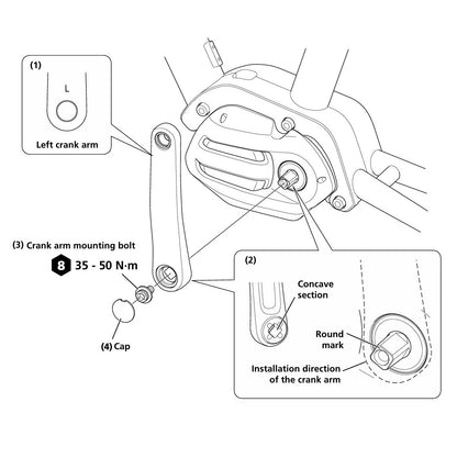 Pedivelle SHIMANO FC-E5010