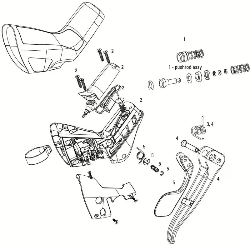 Leva sinistra monocorona e pinza posteriore 11V SRAM RIVAL Dropper Actuator