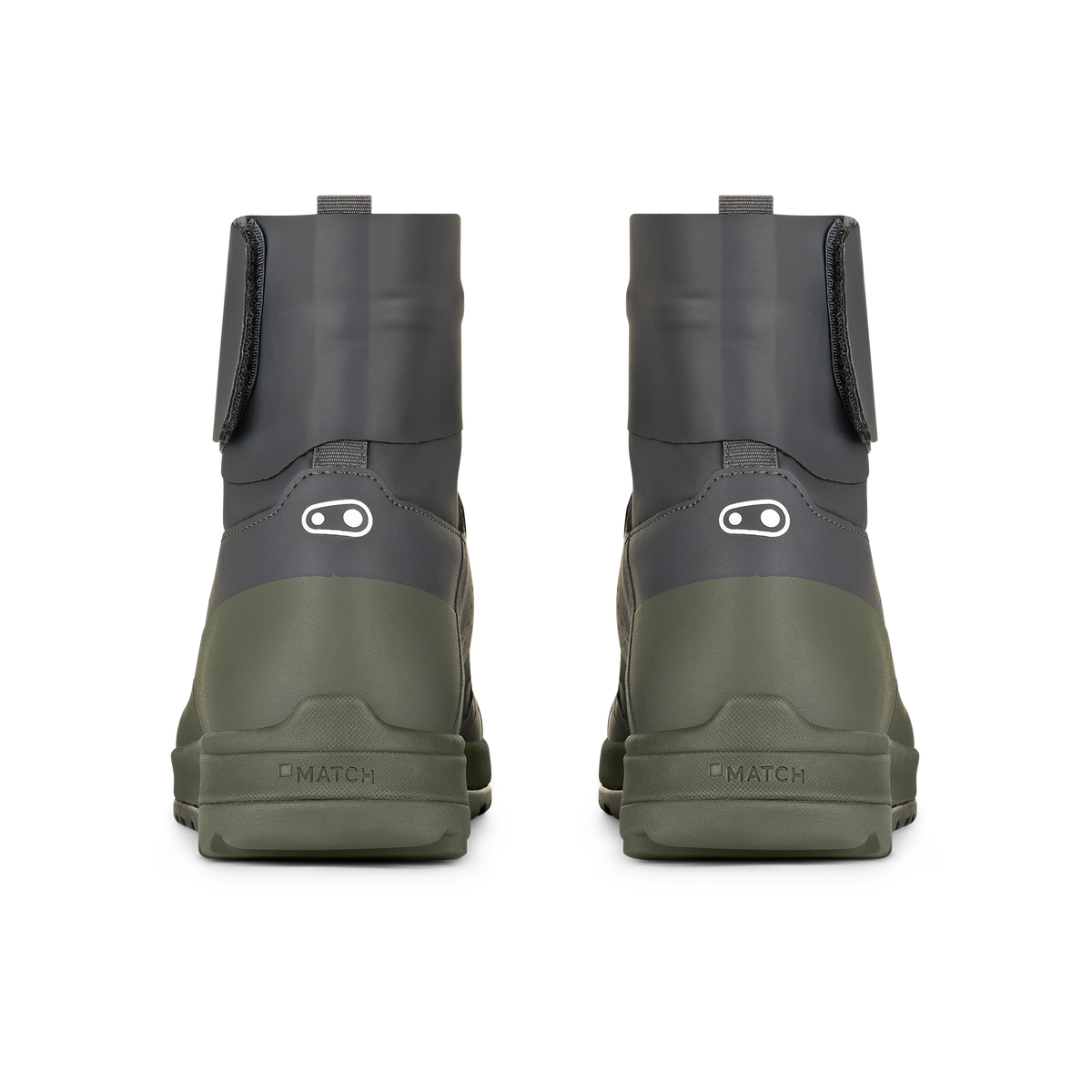 Scarpe MTB CRANKBROTHERS STAMP TRAIL SPEEDLACE SEAL grigio/verde - vista posteriore