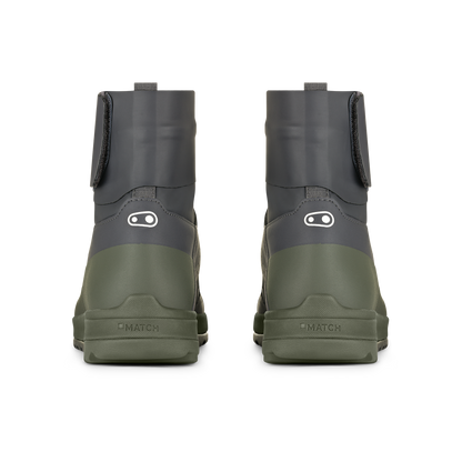 Scarpe MTB CRANKBROTHERS STAMP TRAIL SPEEDLACE SEAL grigio/verde - vista posteriore