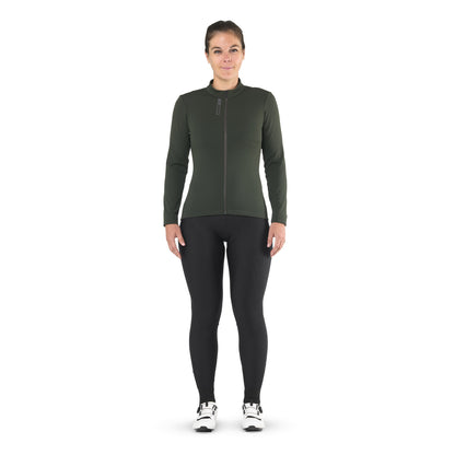 Maglia MAVIC AKSIUM THERMO Donna Maniche Lunghe Verde