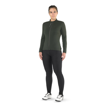 Maglia MAVIC AKSIUM THERMO Donna Maniche Lunghe Verde