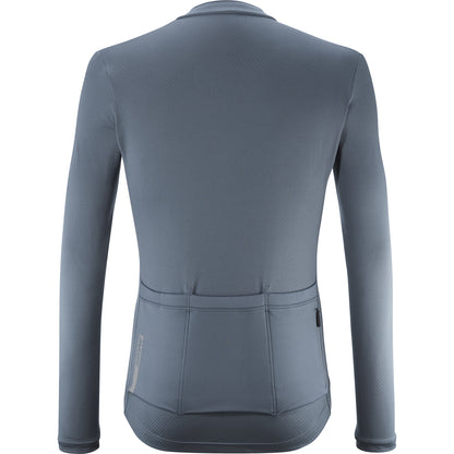 Maillot MAVIC AKSIUM THERMO Maniche Lunghe Blu/Grigio