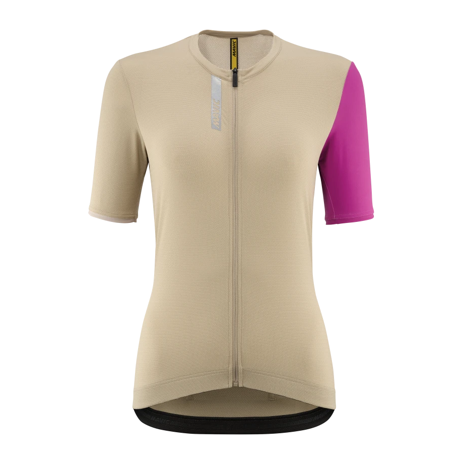 Maglia a manica corta MAVIC ESSENTIAL Donna Beige/Fuschia