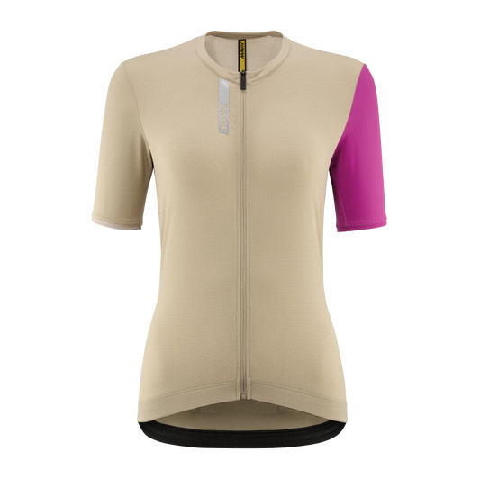 Maglia a manica corta MAVIC ESSENTIAL Donna Beige/Fuschia