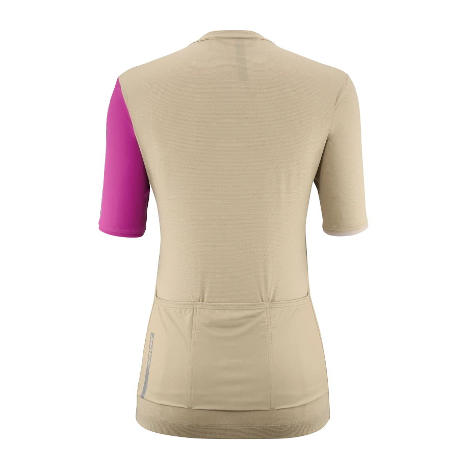 Maglia a manica corta MAVIC ESSENTIAL Donna Beige/Fuschia