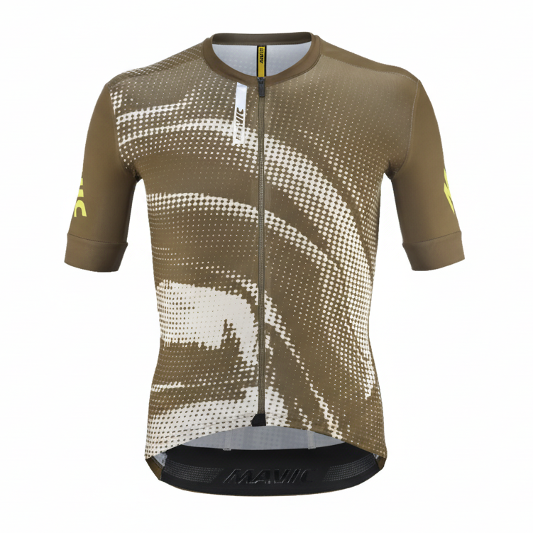 MAVIC AKSIUM GRAPHIC Maglia a maniche corte Beige/Marrone