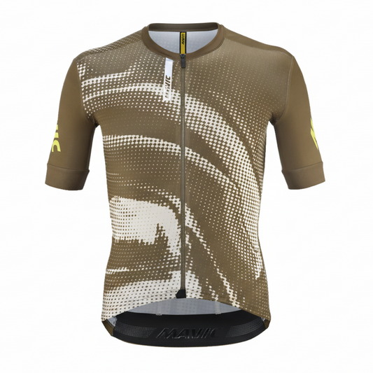 MAVIC AKSIUM GRAPHIC Maglia a maniche corte Beige/Marrone