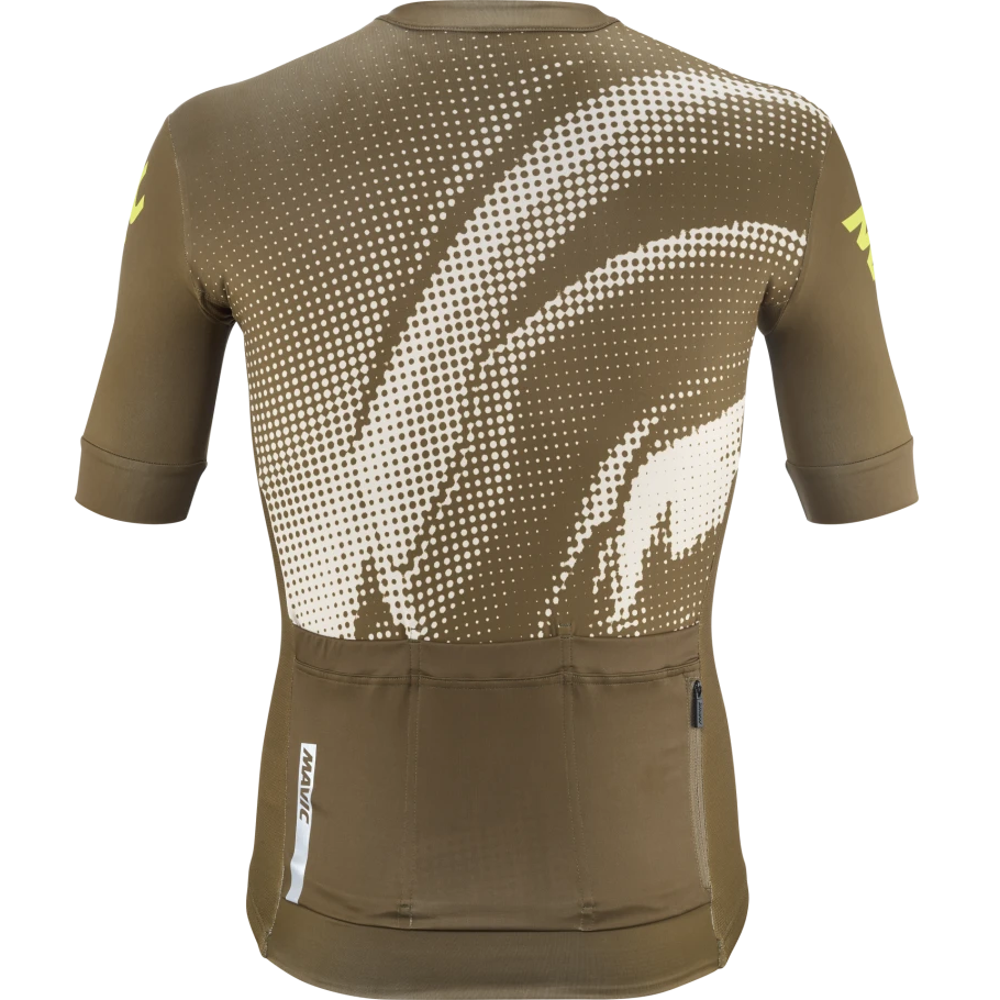 MAVIC AKSIUM GRAPHIC Maglia a maniche corte Beige/Marrone