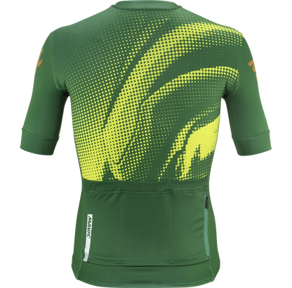Maglia MAVIC AKSIUM GRAPHIC Maniche Corte Verde/Giallo
