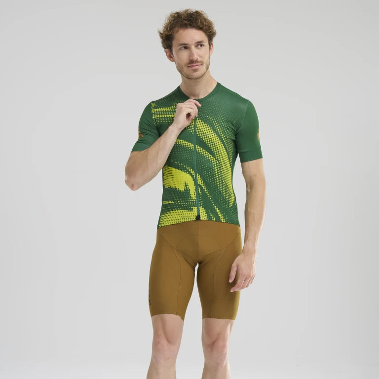 MAVIC AKSIUM GRAPHIC Maglia a maniche corte verde/giallo