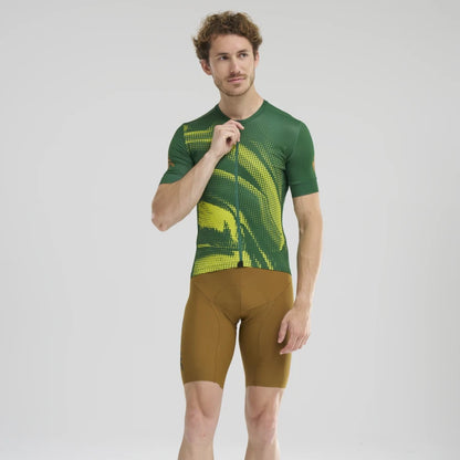Maglia MAVIC AKSIUM GRAPHIC Maniche Corte Verde/Giallo