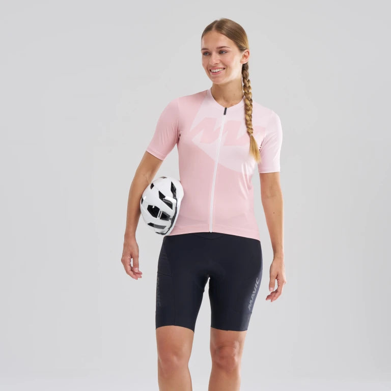 Maglia a manica corta MAVIC ICON GRAPHIC rosa da donna