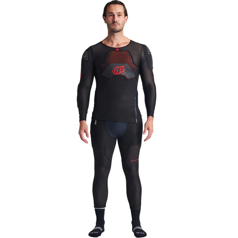 TROY LEE DESIGNS STAGE GHOST D3O Maglietta protettiva a maniche lunghe nera