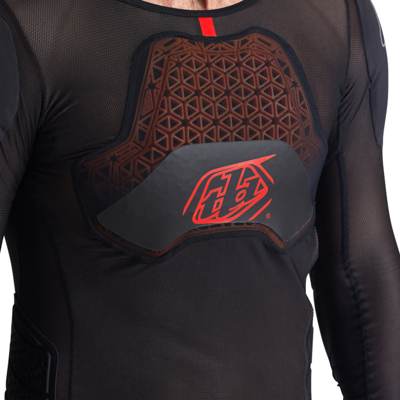 TROY LEE DESIGNS STAGE GHOST D3O Maglietta protettiva a maniche lunghe nera