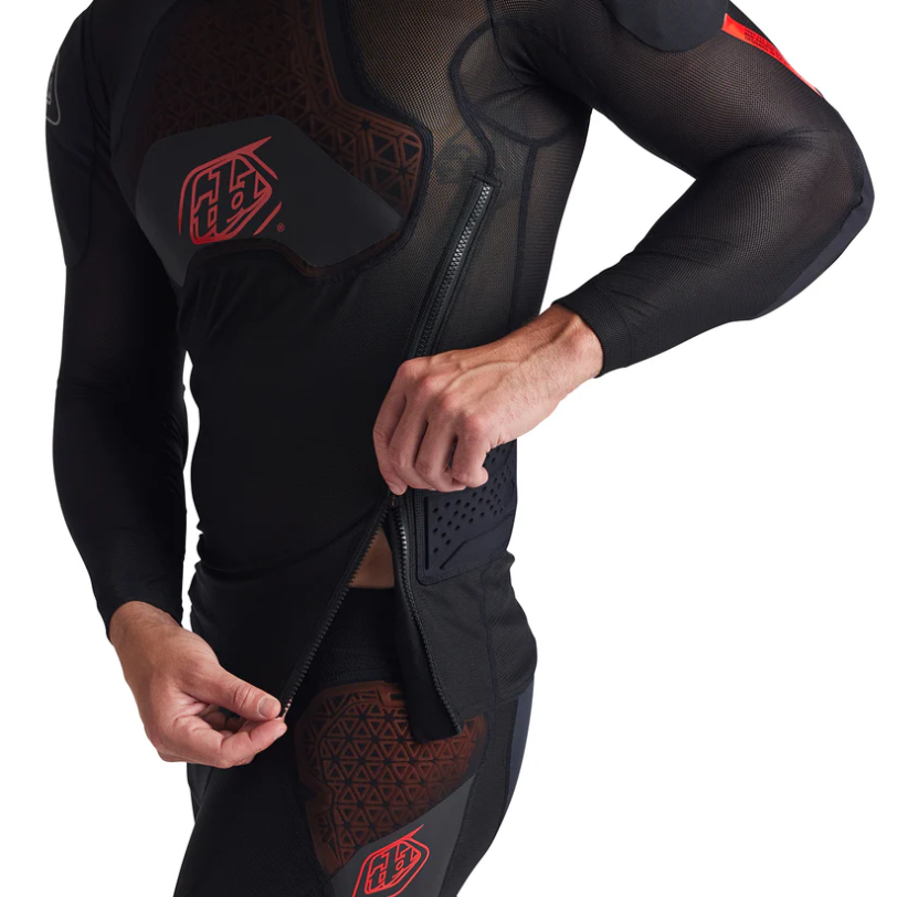 TROY LEE DESIGNS STAGE GHOST D3O Maglietta protettiva a maniche lunghe nera