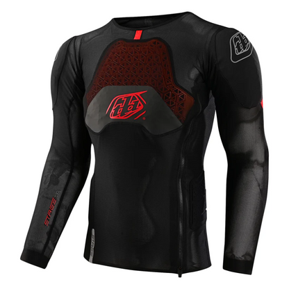 T-Shirt Protettiva TROY LEE DESIGNS STAGE GHOST D3O Maniche Lunghe Nera